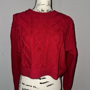 Hollister Red Cable Knit Women's Sweater